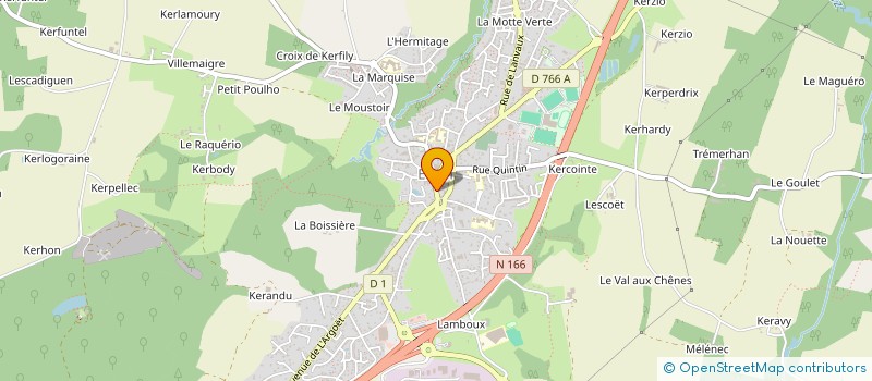 localisation de l'entreprise ETS KERHERVE  ELVEN