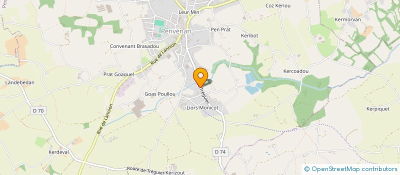 localisation de l'entreprise ETS KERIGUY à PENVENAN