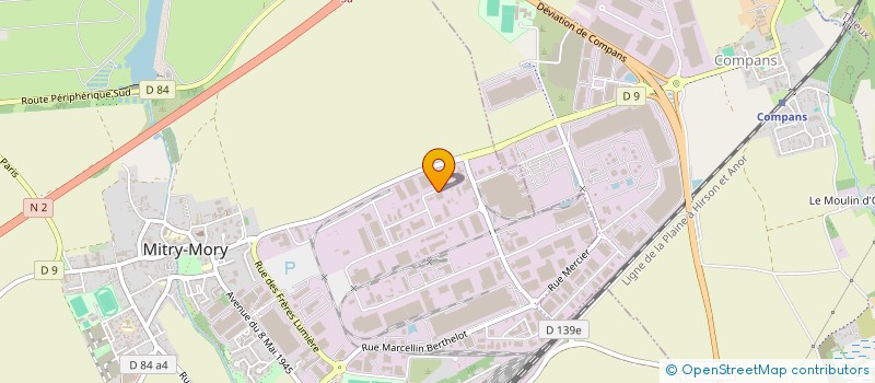 localisation de l'entreprise ETS L.VERMONT ET COMPAGNIE  MITRY-MORY