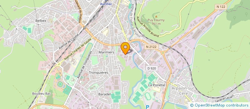 localisation de l'entreprise ETS LAFON à AURILLAC