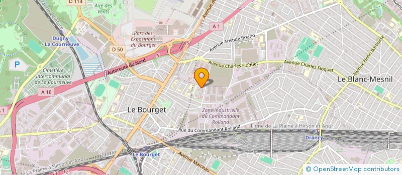 localisation de l'entreprise ETS LAFRETTE à LE BOURGET