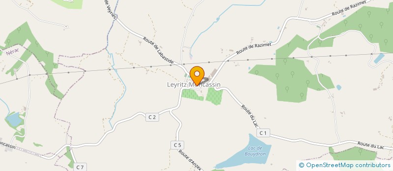 localisation de l'entreprise ETS LARROZE AGRO à LEYRITZ-MONCASSIN