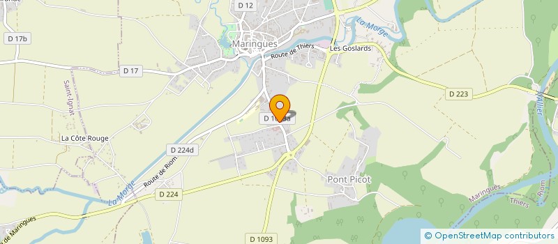 localisation de l'entreprise ETS LARZAT ET MEYRONNE à MARINGUES