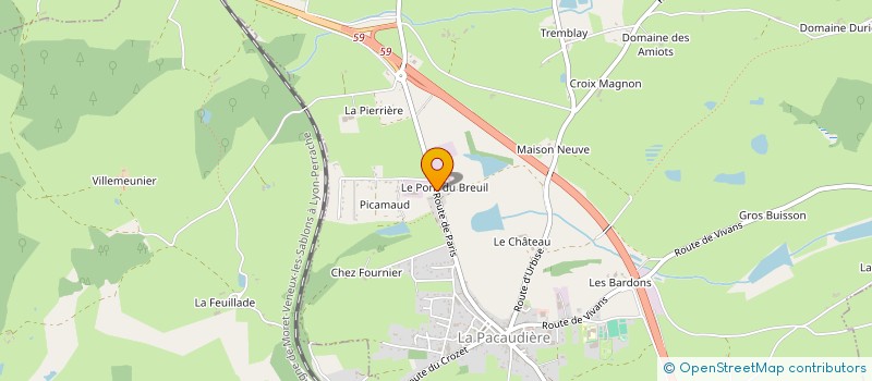 localisation de l'entreprise ETS LAVENIR à LA PACAUDIERE