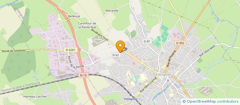 localisation de l'entreprise ETS LE BIEZ à VALOGNES