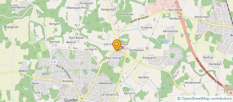 localisation de l'entreprise ETS LE NAVENNEC ROGER à GUIDEL