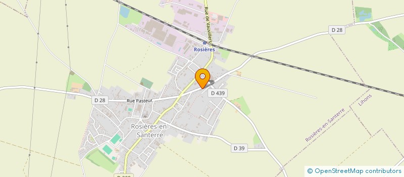 localisation de l'entreprise ETS LEBER & FILS à ROSIERES-EN-SANTERRE