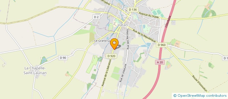 localisation de l'entreprise ETS LESECHE ET FILS PNEUS ET ACCESSOIRES à VATAN