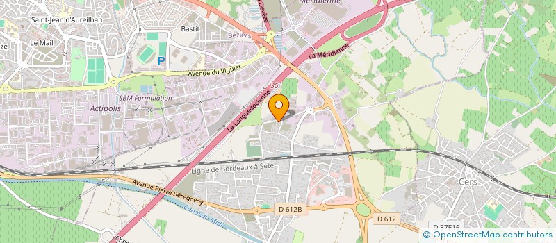 localisation de l'entreprise ETS LOURIAC à VILLENEUVE-LES-BEZIERS