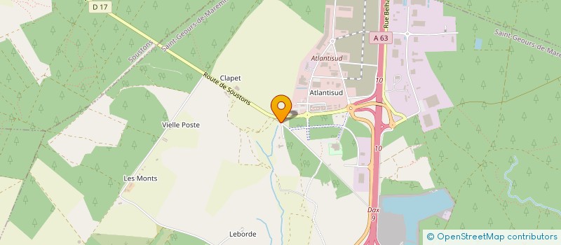localisation de l'entreprise ETS LUPUYAU-DANGUIN à SAINT-GEOURS-DE-MAREMNE