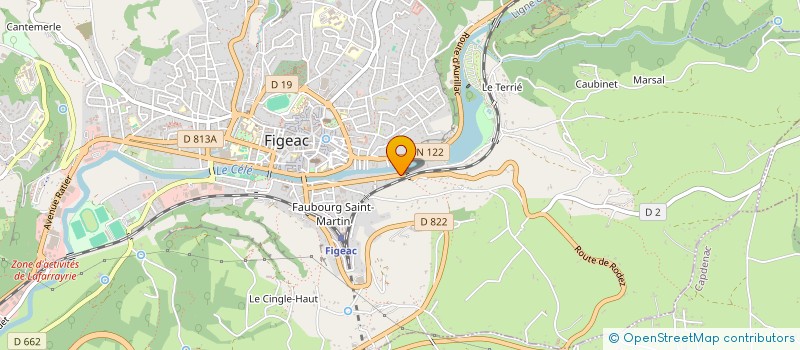 localisation de l'entreprise ETS MASSIP ET CIE à FIGEAC