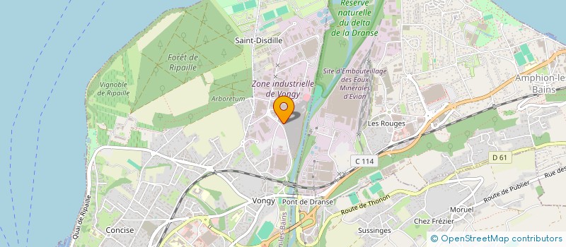 localisation de l'entreprise ETS MAURICE CRUZ-MERMY  THONON-LES-BAINS