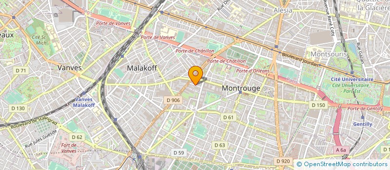 localisation de l'entreprise ETS MAURICE PERRIER & CIE à MONTROUGE