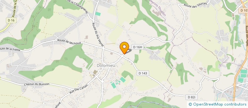 localisation de l'entreprise ETS MERMET PELLIN à DOLOMIEU