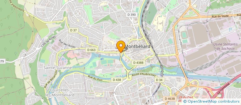 localisation de l'entreprise ETS METAUX PRECIEUX à MONTBELIARD