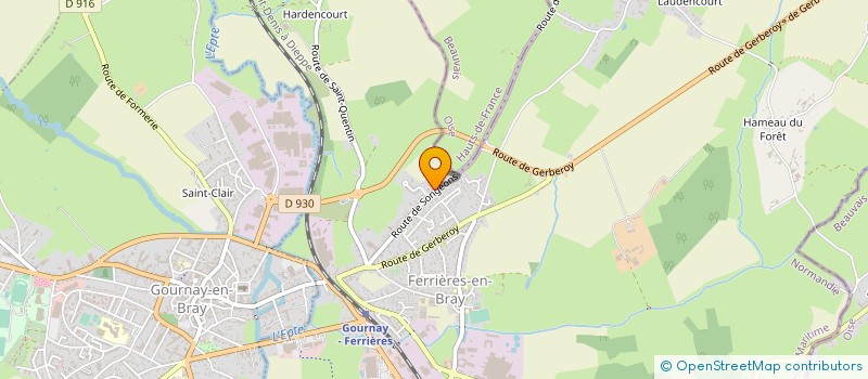 localisation de l'entreprise ETS MICHEL CARPENTIER à FERRIERES-EN-BRAY