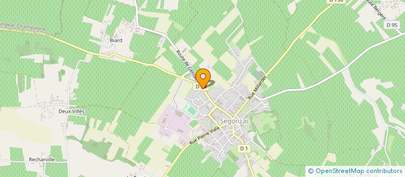 localisation de l'entreprise ETS MICHEL DENIS à SEGONZAC