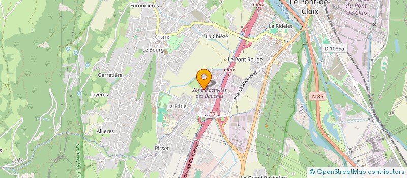 localisation de l'entreprise ETS MONTEFIORI ELECTRICITE à CLAIX