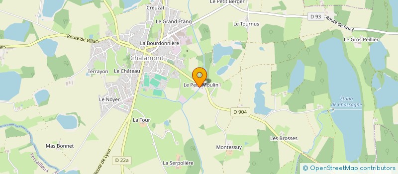 localisation de l'entreprise ETS NESME à CHALAMONT