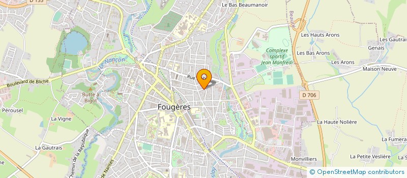 localisation de l'entreprise ETS NICOUL à FOUGERES