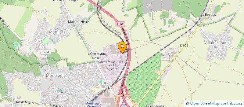 localisation de l'entreprise ETS ODIN  MONTSOULT