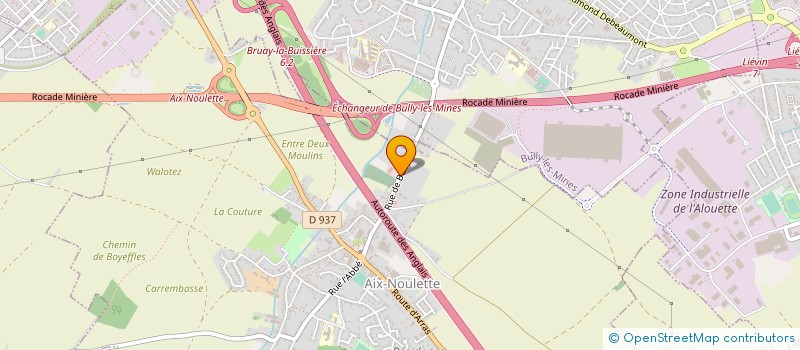 localisation de l'entreprise ETS OUTREBON ET FILS à AIX-NOULETTE