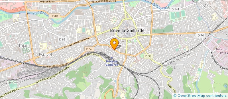 localisation de l'entreprise ETS P. CLAUX & FILS & CIE à BRIVE LA GAILLARDE