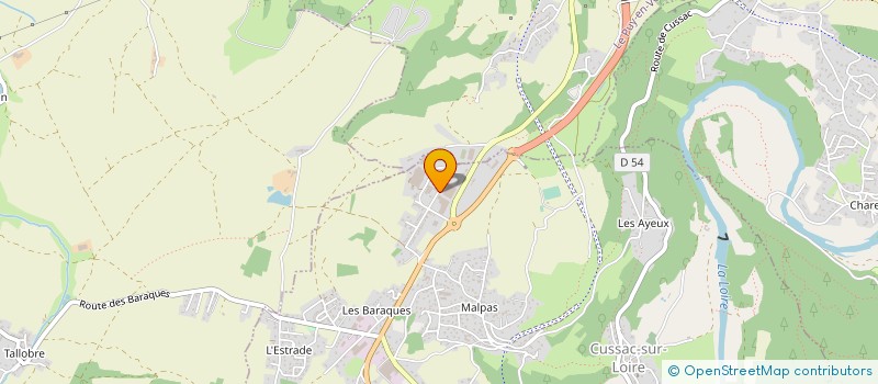 localisation de l'entreprise ETS. P. FAVIER à CUSSAC-SUR-LOIRE