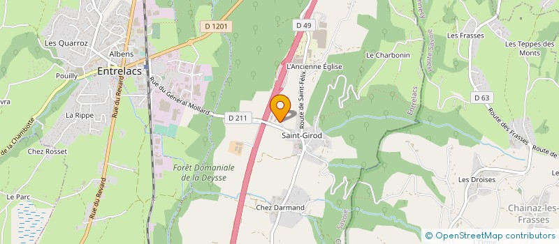 localisation de l'entreprise ETS PAGET à ENTRELACS