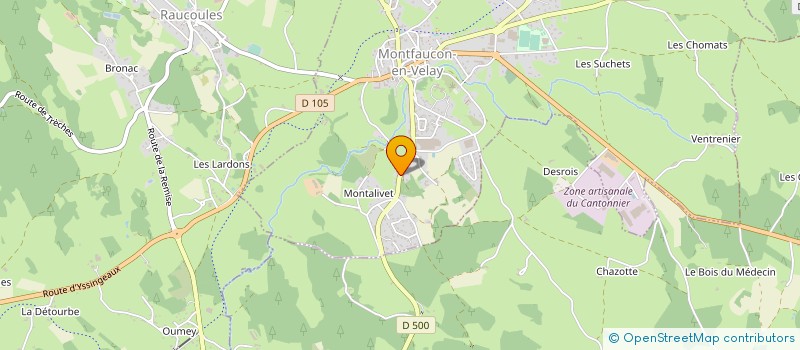 localisation de l'entreprise ETS PAILLET à MONTFAUCON-EN-VELAY