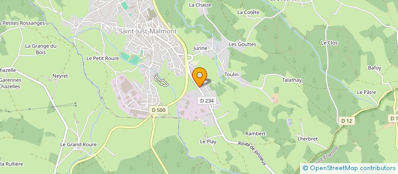 localisation de l'entreprise ETS PAYS PERE ET FILS à SAINT-JUST-MALMONT