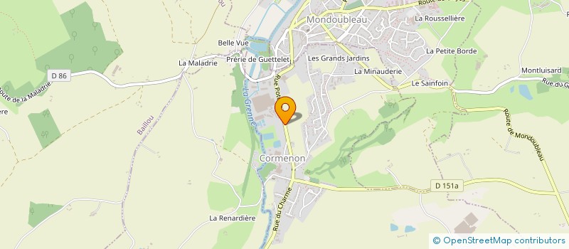 localisation de l'entreprise ETS PEAN à CORMENON