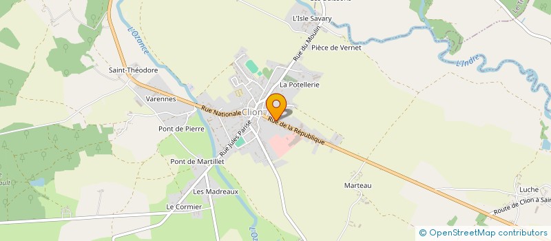 localisation de l'entreprise ETS PERCHAUD ET FILS à CLION