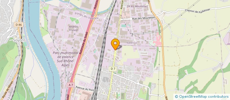 localisation de l'entreprise ETS PERGE SA à PORTES LES VALENCE