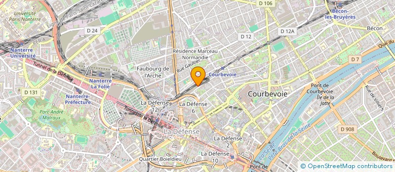 localisation de l'entreprise ETS PERRICAUDET à COURBEVOIE