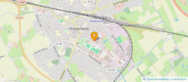 localisation de l'entreprise ETS PESQUEREL à HAZEBROUCK