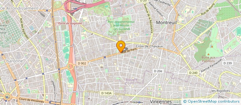 localisation de l'entreprise ETS PHIENBOUPHA à MONTREUIL