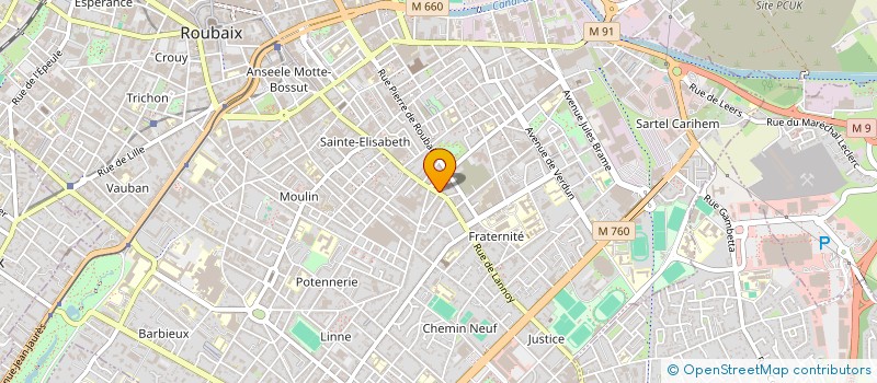 localisation de l'entreprise ETS PIERRE GUIGUES à ROUBAIX