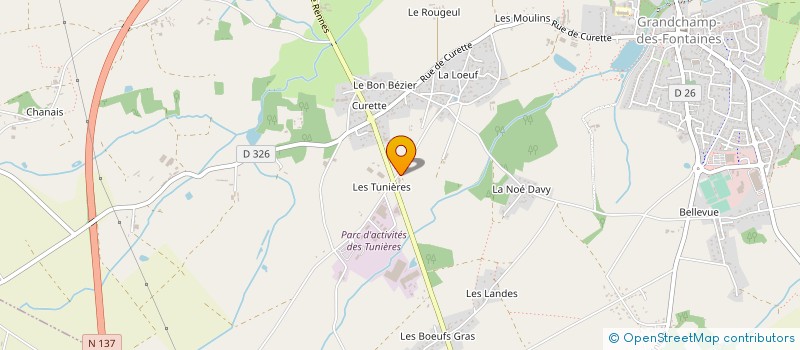 localisation de l'entreprise ETS PIERRE HENNION à GRANDCHAMP-DES-FONTAINES