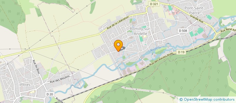 localisation de l'entreprise ETS PIERRE VIGNON à ROMILLY-SUR-ANDELLE