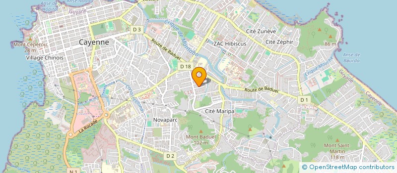 localisation de l'entreprise ETS PLOMBIER 973  CAYENNE