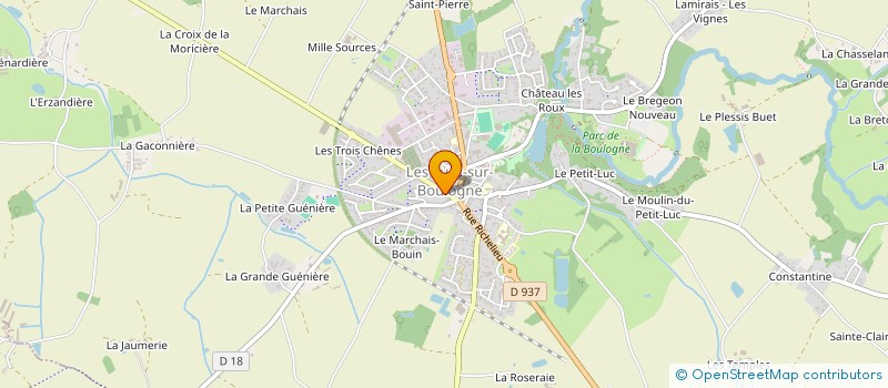 localisation de l'entreprise ETS PLOMBIER - SANITAIRE 85 à LES LUCS-SUR-BOULOGNE