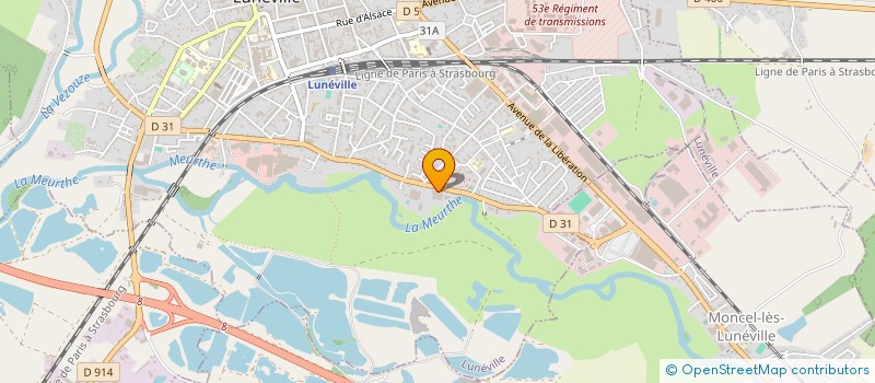localisation de l'entreprise ETS POIREL BERNARD à LUNEVILLE