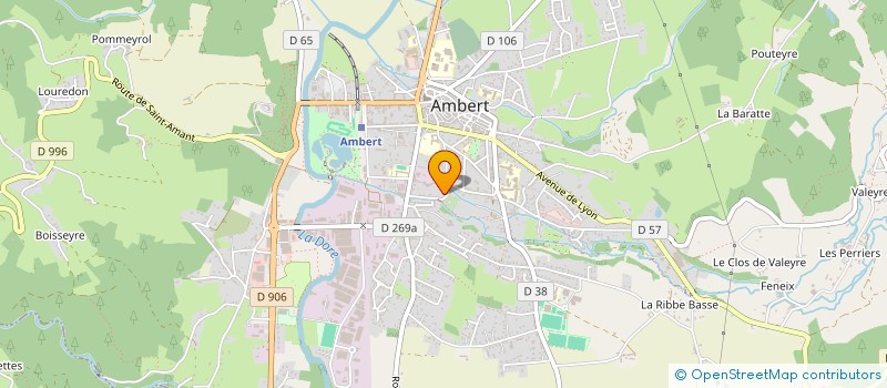 localisation de l'entreprise ETS POURRAT-FRITEYRE  AMBERT