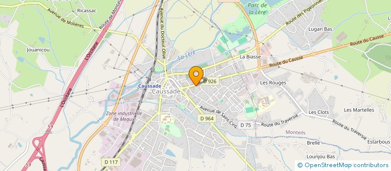 localisation de l'entreprise ETS POUSSE  CAUSSADE