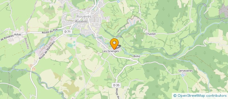 localisation de l'entreprise ETS PRADES à ROSIERES