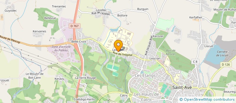 localisation de l'entreprise ETS PUBLIC DE SANTE MENTALE MORBIHAN  SAINT-AVE