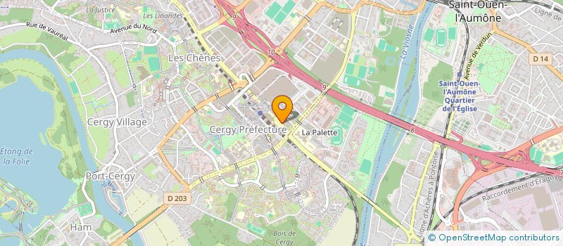localisation de l'entreprise ETS PUBLIC FONCIER DU VAL D'OISE à CERGY