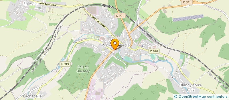 localisation de l'entreprise ETS PUBLIC INTERCOMMUNAL DE SANTE DU SUD-OUEST SOMME à POIX-DE-PICARDIE