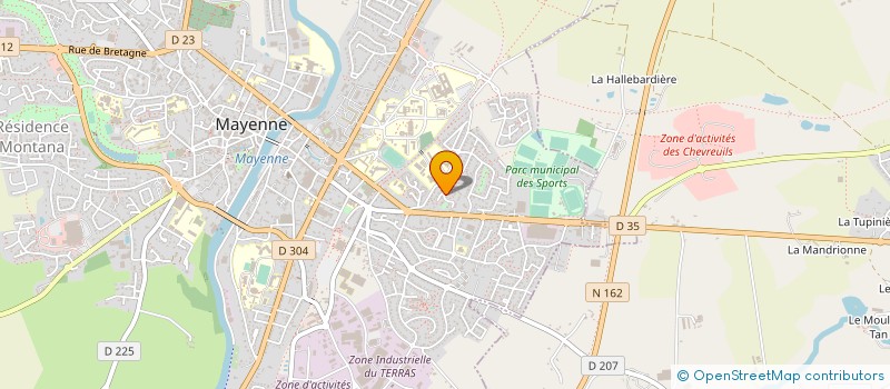 localisation de l'entreprise ETS PUBLIC SOCIAL ET MEDICO-SOCIAL à MAYENNE